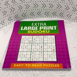 SUDOKU Extra Large PRINT Puzzle Book 4 Levels w/Answers Easy to Read PB 2025 NEW